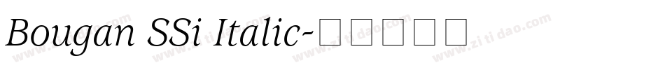 Bougan SSi Italic字体转换